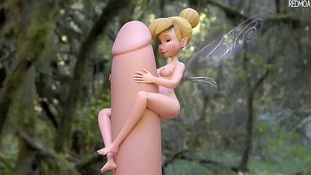 Tiny Tinker Bell fucks a Monster Cock in the woods