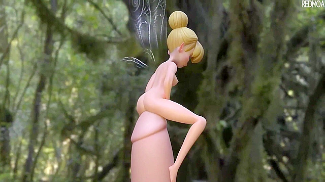 Tiny Tinker Bell fucks a Monster Cock in the woods