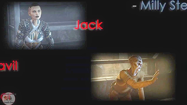 Blue Star 2 - Space girl with big tits deepthroats and gags on a freaky alien with 4 eyes