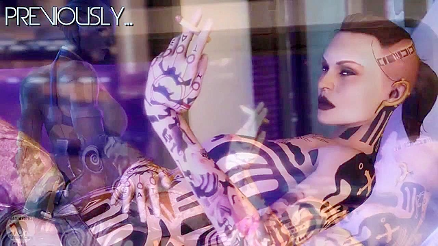 Blue Star 2 - Space girl with big tits deepthroats and gags on a freaky alien with 4 eyes