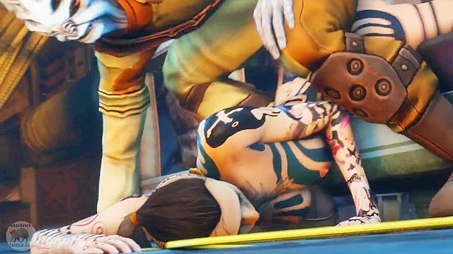 Blue Star 2 - Space girl with big tits deepthroats and gags on a freaky alien with 4 eyes