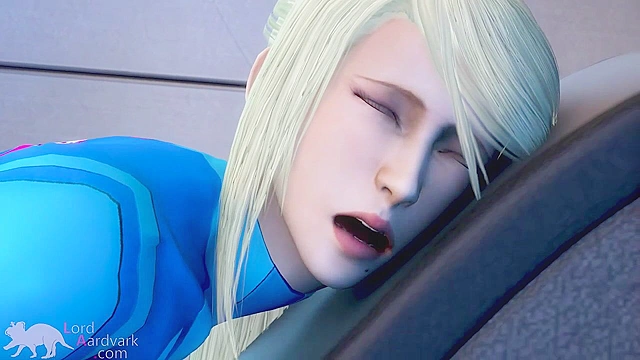 Samus Aran takes a huge black cock deep up her asshole