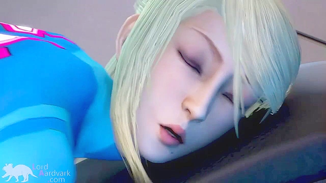 Samus Aran takes a huge black cock deep up her asshole
