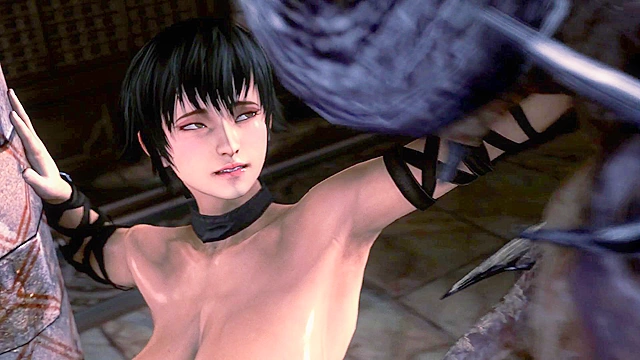 Busty 3d hentai babes line up to serve their master - the devil himself