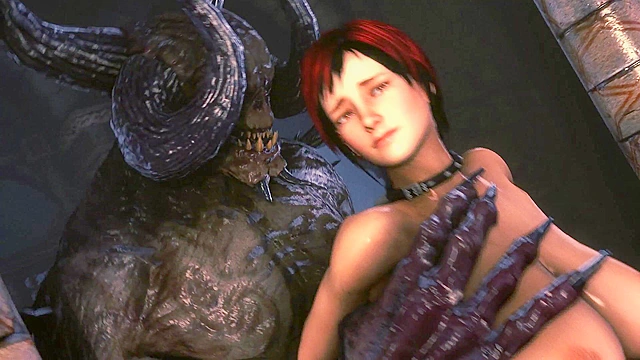 Busty 3d hentai babes line up to serve their master - the devil himself