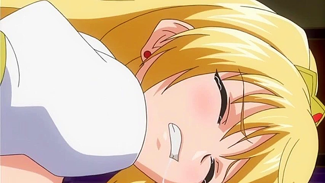 Orc with a big cock makes an dark elf girl orgasm from rough sex