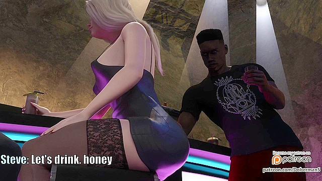 White girl gets surprise anal from black dick at the club