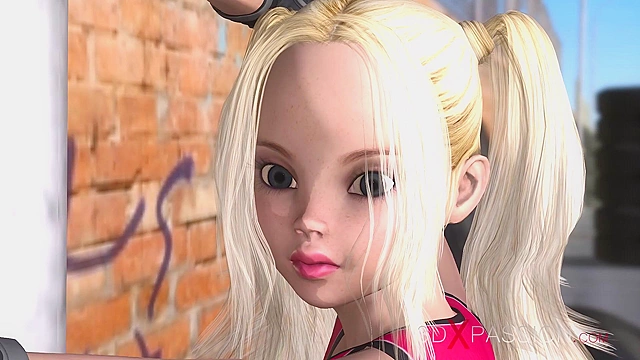 Sexy 3d blonde college girl gets fucked hard in her ass by a black big cock