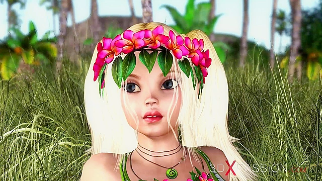 Sexy 3d blonde college girl gets fucked hard in her ass by a black big cock