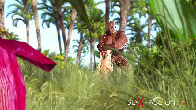 Sexy 3d blonde college girl gets fucked hard in her ass by a black big cock