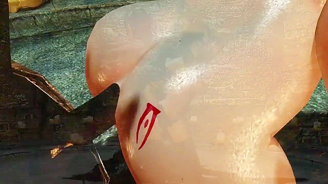 Muscular demon fucks the ass of a skyrim witch babe with his black cock