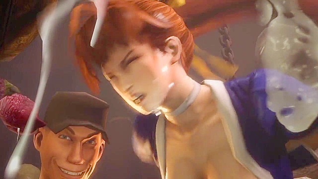 Kunoichi 1 - Animated 3D monster devours some humans