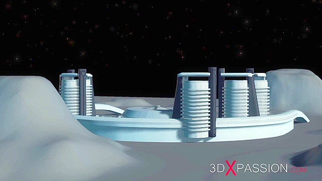 Alien monster fucks hard a young curvy blonde in her asshole with big cock