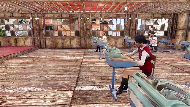 Fallout 4 - Old pervert teacher fucks schoolgirl in the ass