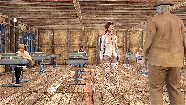 Fallout 4 - Old pervert teacher fucks schoolgirl in the ass