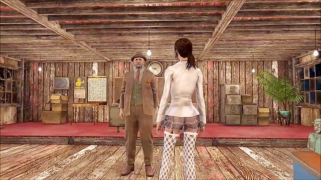 Fallout 4 - Old pervert teacher fucks schoolgirl in the ass