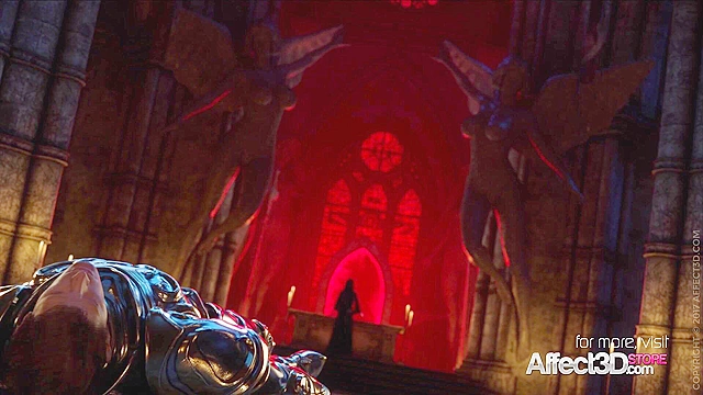 Blonde big tits vampire fucked hard by a beefy 3D cock