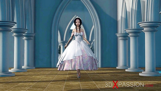 Beautiful young queen gets fucked hard by a Goggles monster in 3d porn