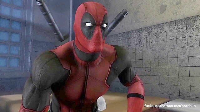 Deadpool fucks Rogue's pussy and cumshots her