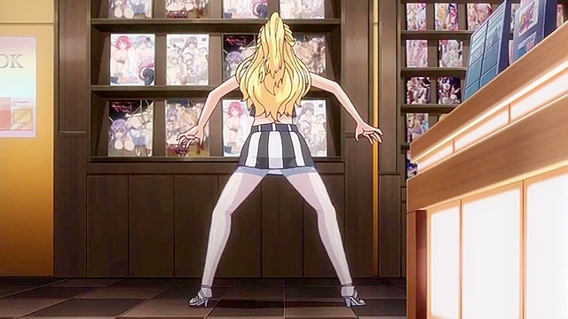 Mankitsu Happening 3 - Lucky pervert is hentai ass fucking busty employee at the store