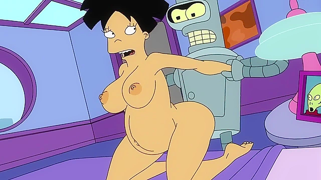 Futurama Amy gets fucked hard and cumshotted by Bender