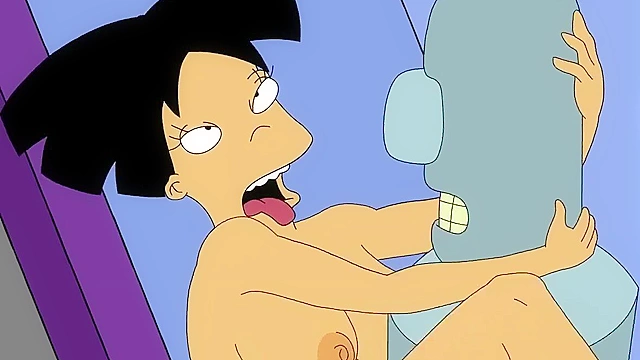 Futurama Amy gets fucked hard and cumshotted by Bender