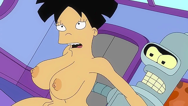 Futurama Amy gets fucked hard and cumshotted by Bender