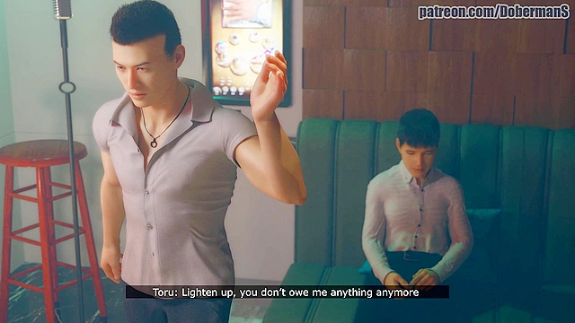 3D cheating porn - Boyfriend watches while his girlfriend fucks a huge dick to settle his debt