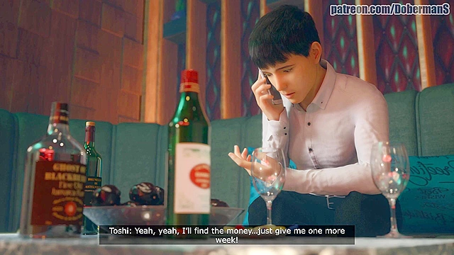 3D cheating porn - Boyfriend watches while his girlfriend fucks a huge dick to settle his debt