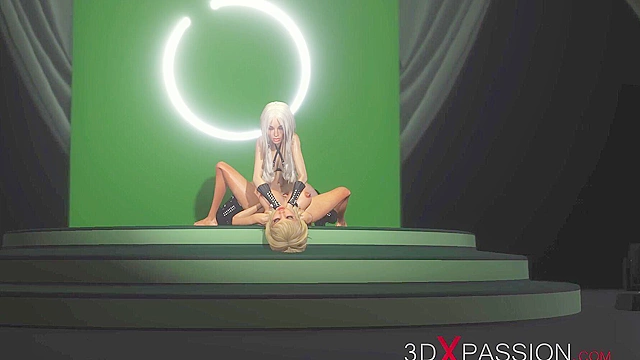 3d model shemale rough fucks a horny girlfriend on the runway