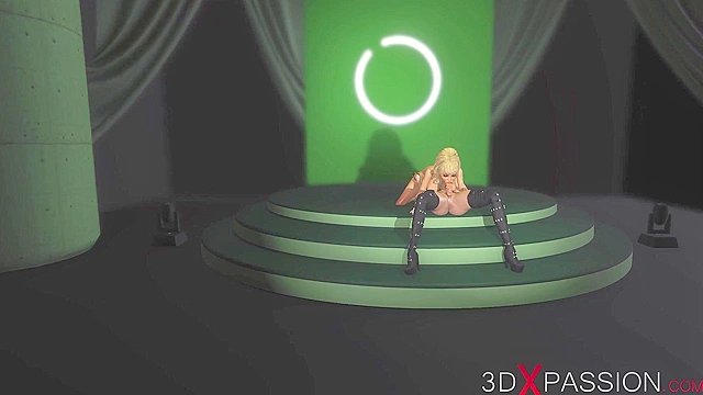 3d model shemale rough fucks a horny girlfriend on the runway