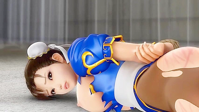 Chun Li is captured, chained and then fucked with toys