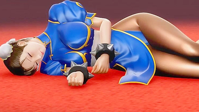 Chun Li is captured, chained and then fucked with toys