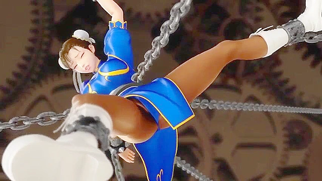 Chun Li is captured, chained and then fucked with toys