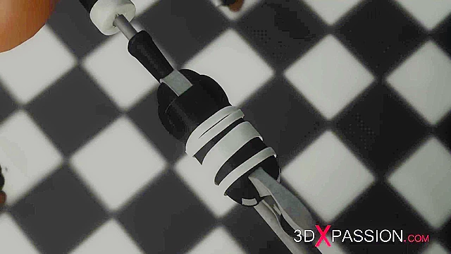 Sexy ebony teen gets fucked hard by chef in kitchen and fucking machine