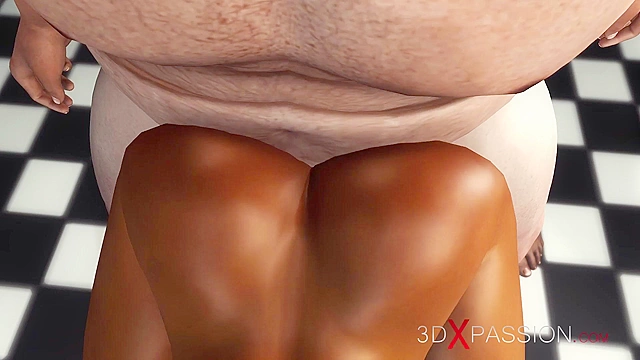 Sexy ebony teen gets fucked hard by chef in kitchen and fucking machine