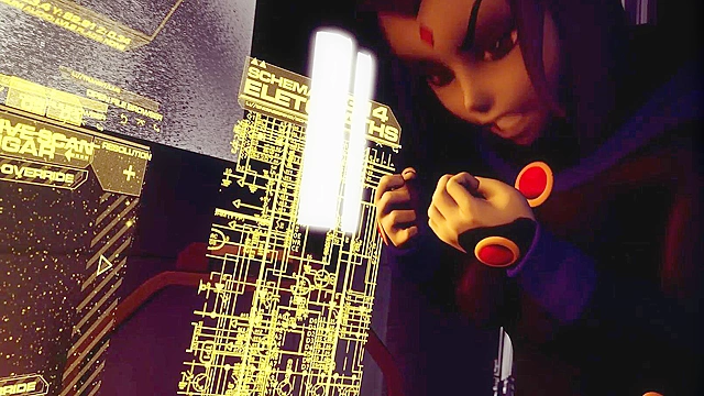 Raven from Teen Titans loses her control and fucks slave