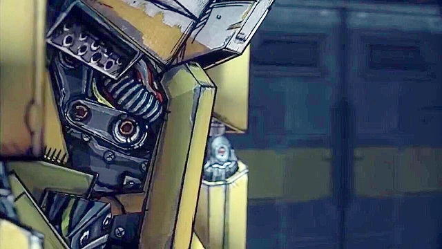 Redheaded Borderlands babe gets her pussy roughly used by two giant robots