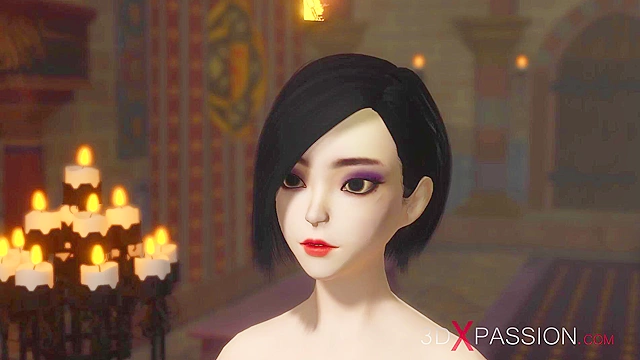 A super hot dickgirl fucks a curvy brunette in dungeon