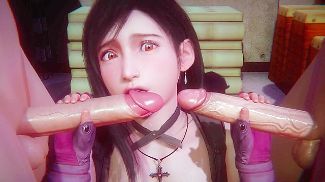 Everyone's favorite waifu Tifa gets double penetrated