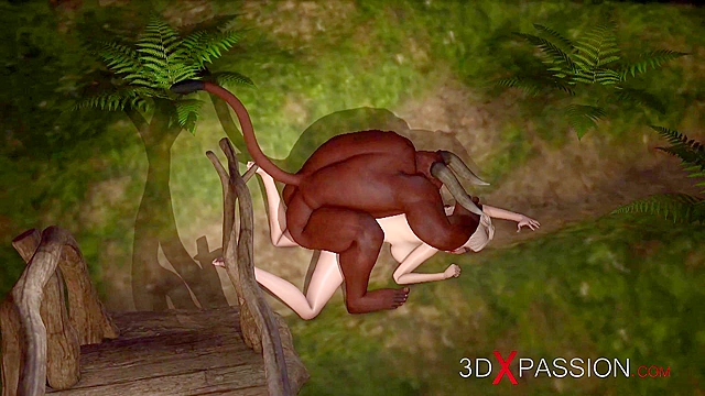 Beautiful young fairies fucked by minotaur in their tight assholes