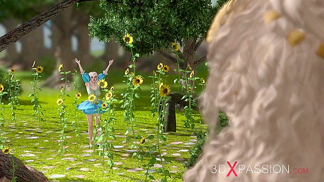 Beautiful young fairies fucked by minotaur in their tight assholes