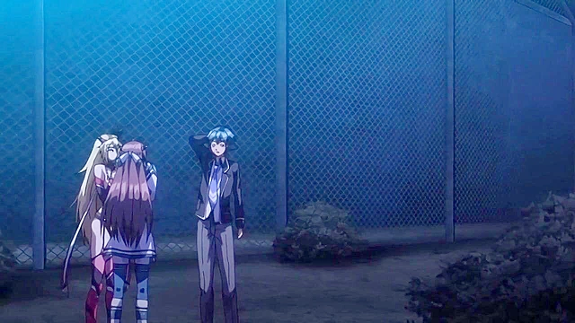 Schoolgirl gets her asshole worked over by a dildo then she moans while penetrated