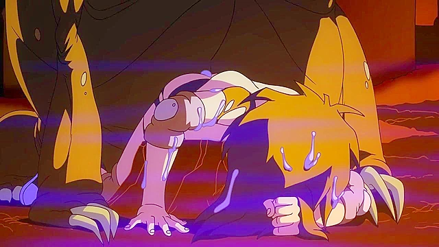 Demon monster tentacle fucks female ghostbuster in cartoon porn