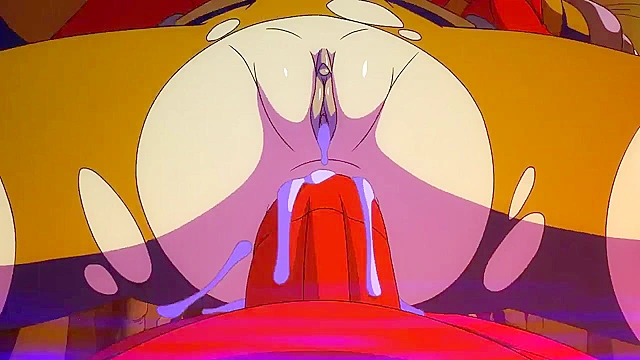 Demon monster tentacle fucks female ghostbuster in cartoon porn