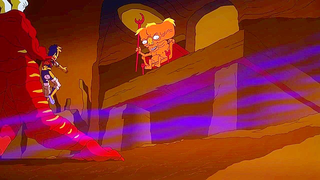 Demon monster tentacle fucks female ghostbuster in cartoon porn