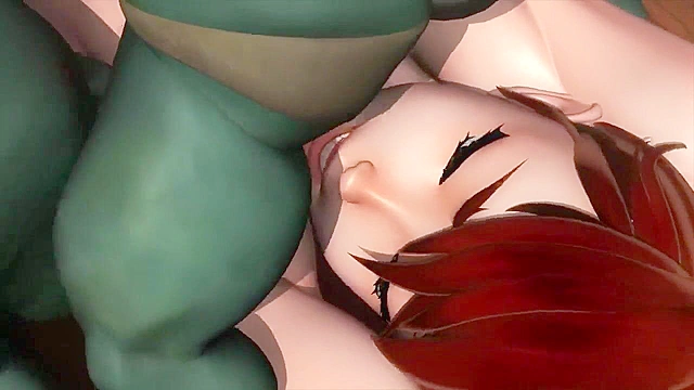 3D warrior princess gets her ass fucked by trolls in a dungeon
