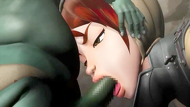 3D warrior princess gets her ass fucked by trolls in a dungeon