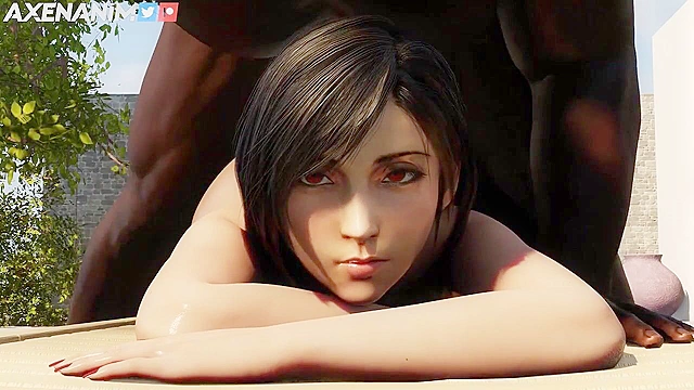 Tifa Lockhart summer quick anal fuck from big black cock