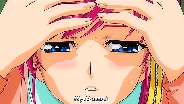 Desire & Hatred 1 - Busty hentai teacher gets two carrots rammed in her ass and pussy